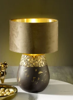 Möbel>Tischleuchte mit Lampenfuß aus Keramik