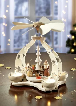 ZEIDLER Aus Dem Erzgebirge>Tischpyramide aus dem Erzgebirge BEIGE