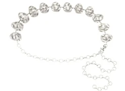 Accessoires>Trendiger Damen-Kettengürtel, mit Karabinerverschluss ALTSILBER