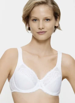 TRIUMPH Damenwäsche|Wäsche>Modern Lace+Cotton Bügel-BH mit Elastikspitze WEISS