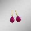 Damen-Edelsteinschmuck>Tropfen-Ohrringe mit Rubin