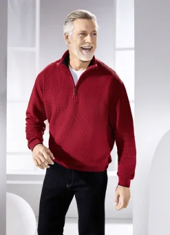 Pullover & Strickmode>Troyer mit Stehkragen in 2 Farben
