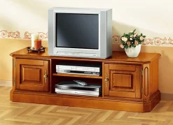 Möbel>TV-Longboard mit goldfarbenen Metallgriffen