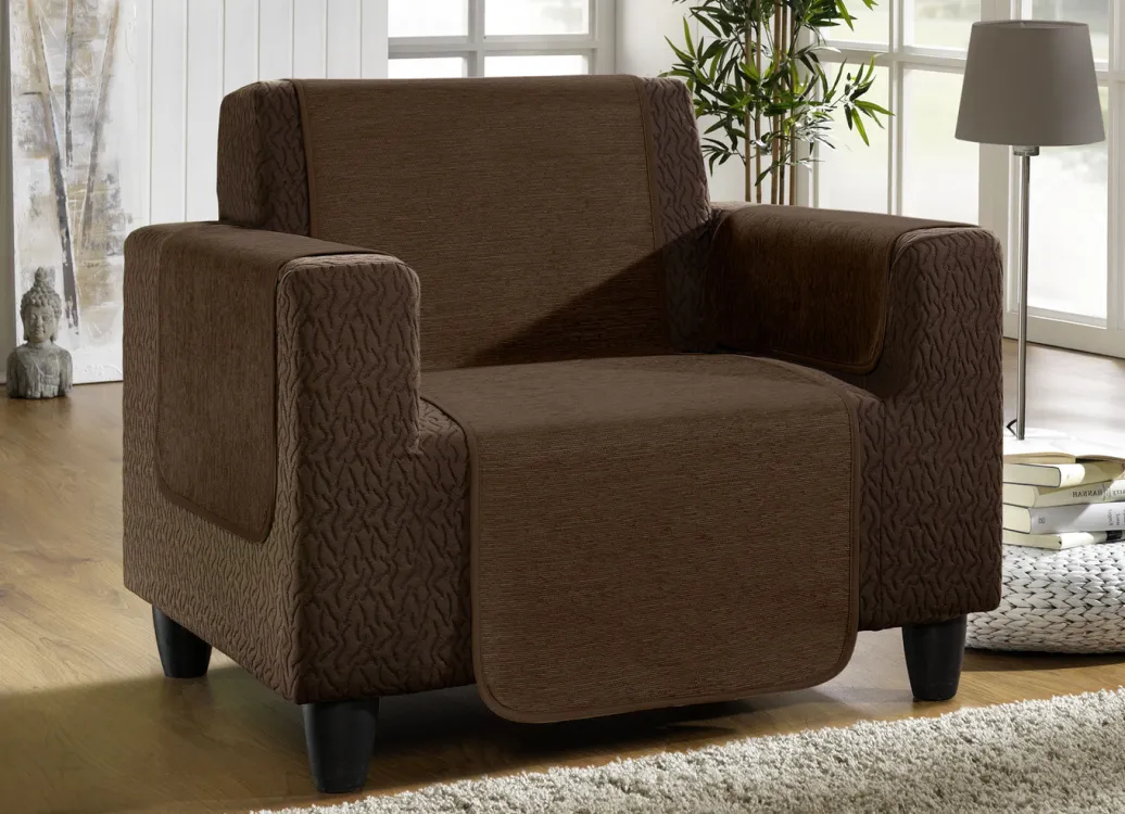 Heimtextilien>Unempfindliche Sessel-,Couch- und Armlehnenschoner aus Chenille