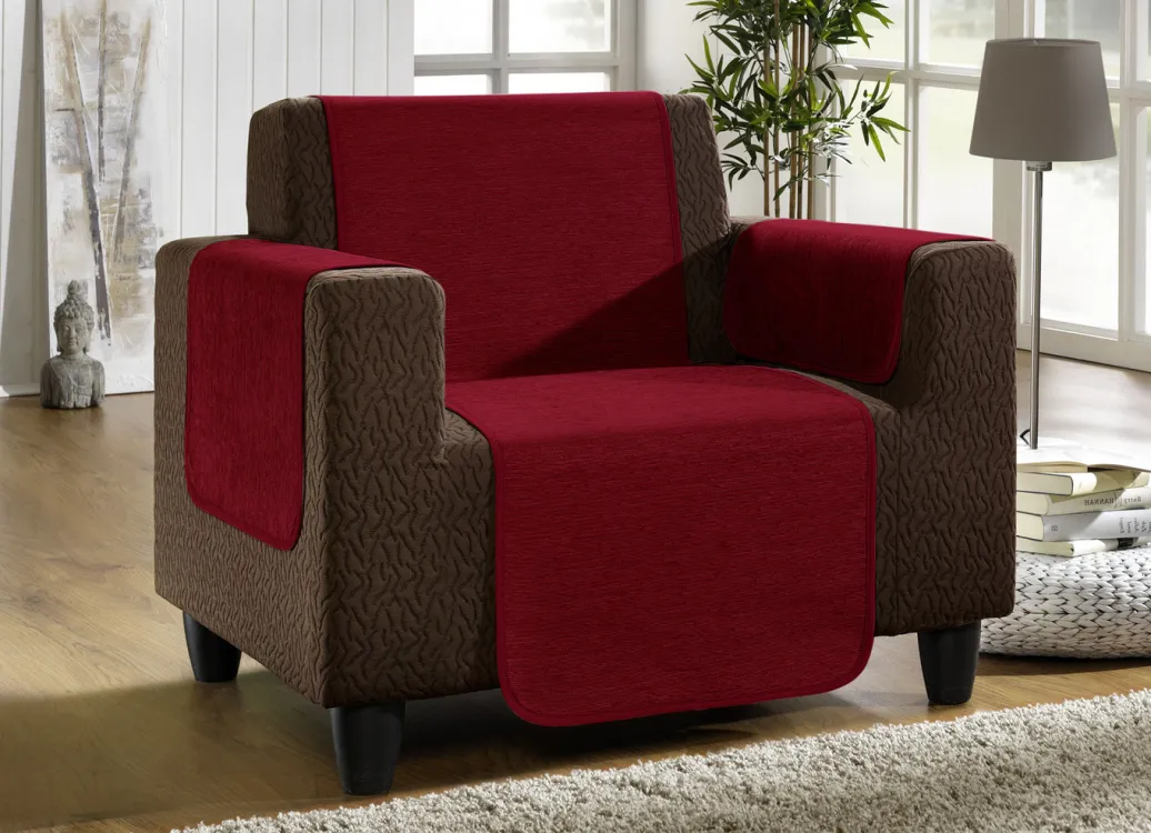 Heimtextilien>Unempfindliche Sessel-,Couch- und Armlehnenschoner aus Chenille