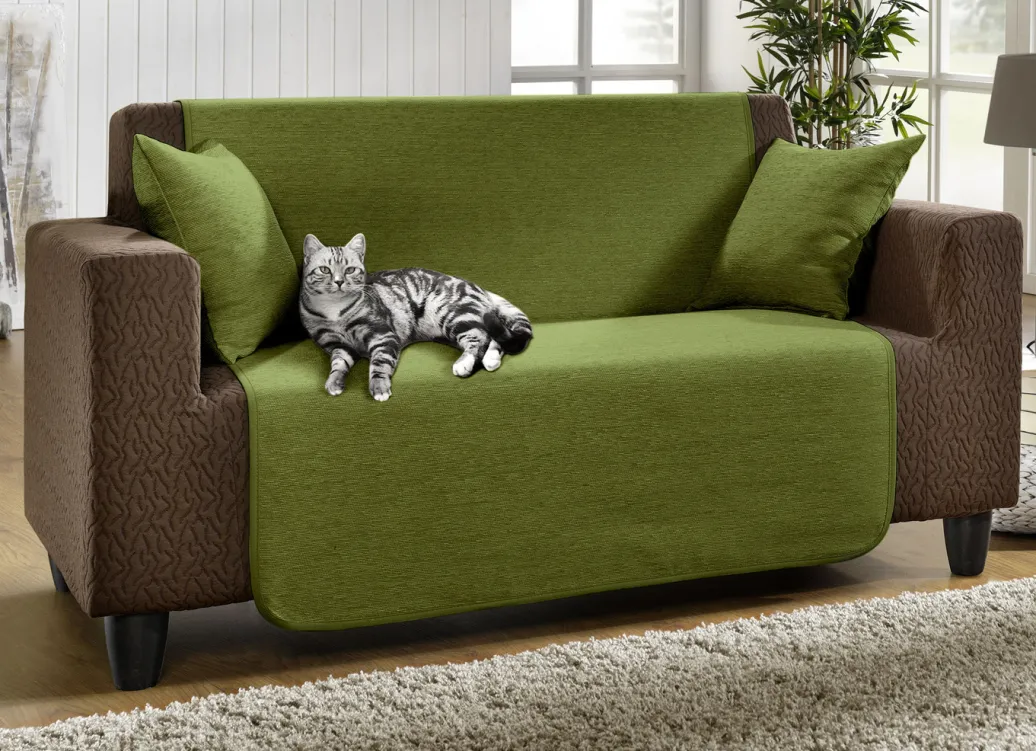 Heimtextilien>Unempfindliche Sessel-,Couch- und Armlehnenschoner aus Chenille