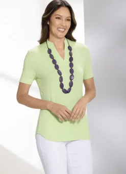 Blusen & Tuniken></noscript>Unifarbene Shirt-Tunika