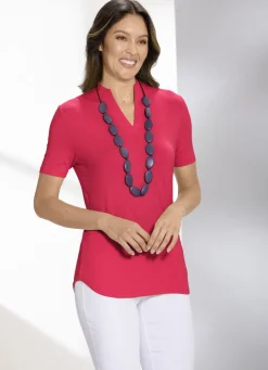 Blusen & Tuniken></noscript>Unifarbene Shirt-Tunika