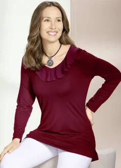 Blusen & Tuniken></noscript>Unifarbene Shirt-Tunika