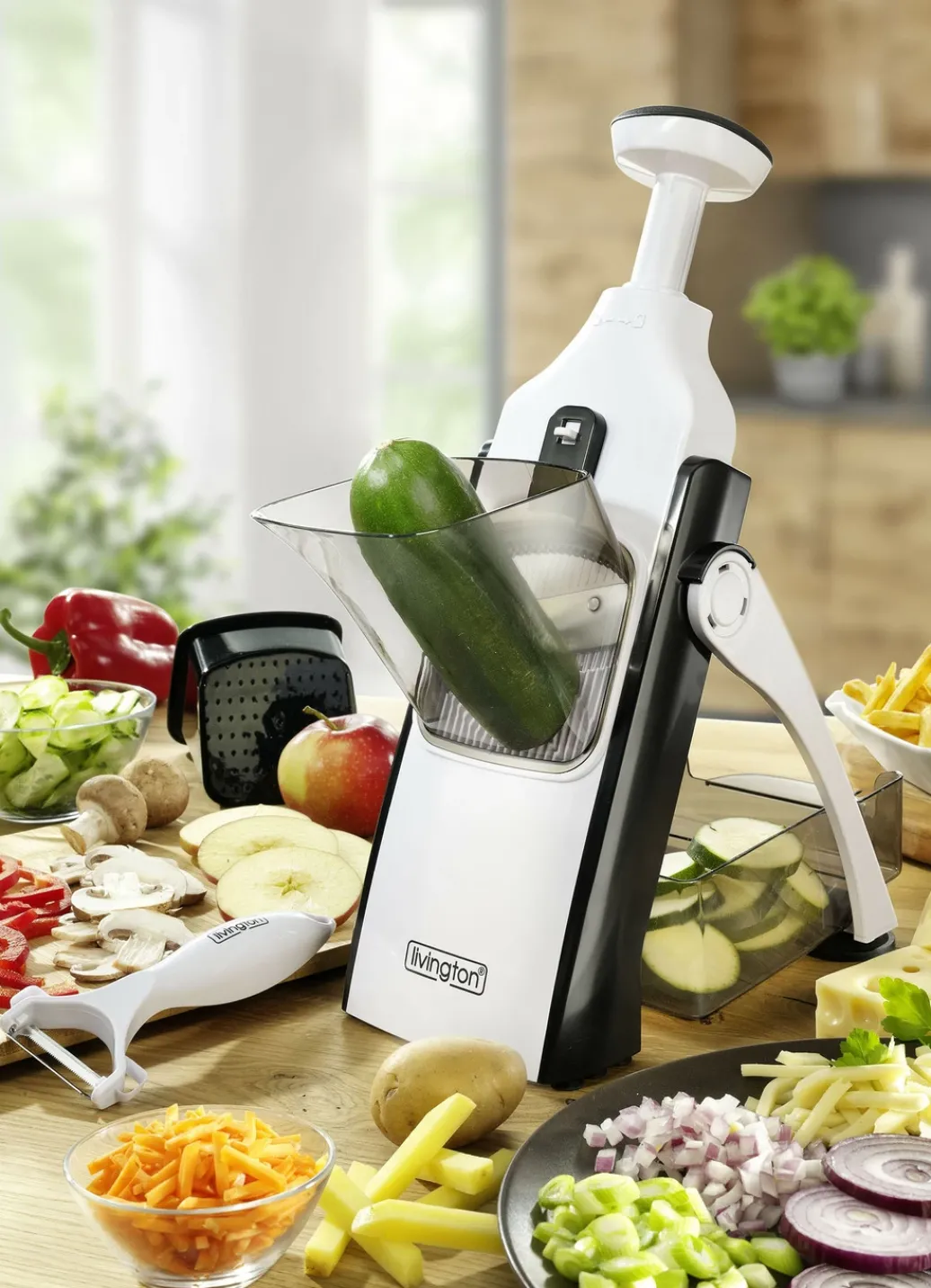 LIVINGTON Messer & Schneidgeräte|Haushaltshelfer>Universalhobel Turbo Cut von WEISS