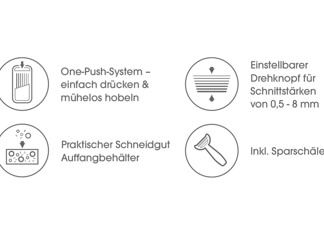 LIVINGTON Messer & Schneidgeräte|Haushaltshelfer>Universalhobel Turbo Cut von WEISS