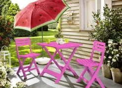 Gartenmöbel>UV-beständiges Balkon-Set, 3-teilig FUCHSIA