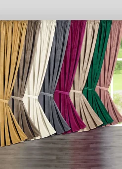 Heimtextilien>Verdunkelungsschal in edler Samtoptik