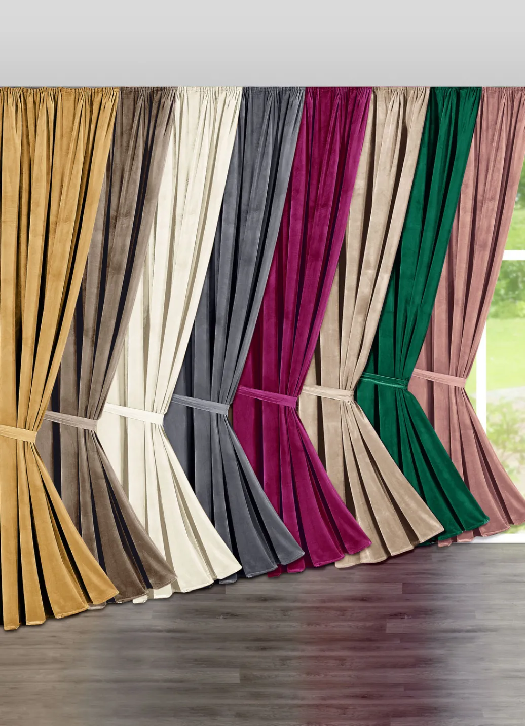 Heimtextilien>Verdunkelungsschal in edler Samtoptik