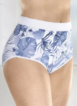 Damenwäsche|Wäsche>Viererpack Formslips mit verstärkter Bauchpartie WEISS-BLAU