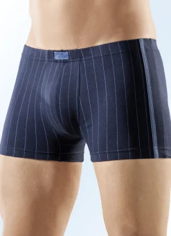 Wäsche|Herrenwäsche>Viererpack Pants, gestreift 1X MARINE, 1X SCHWARZ, 1X JEANSBLAU, 1X BORDEAUX