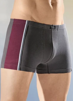 Wäsche|Herrenwäsche>Viererpack Pants mit Dehnbund 2X ANTHRAZIT-BORDEAUX, 2X SCHWARZ-BLAU