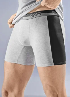 Wäsche|Herrenwäsche></noscript>Viererpack Pants mit seitlichen Einsätzen 2X GRAU MELIERT-RAUCHBLAU, 2X GRAU MELIERT-SCHWARZ