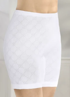 Damenwäsche|Wäsche>Viererpack Schlüpfer mit Jacquard-Dessin WEISS