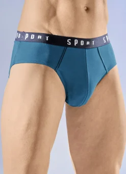 Wäsche|Herrenwäsche>Viererpack Slips mit Elastikbund 2X PETROL, 2X MARINE