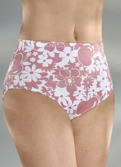 Wäsche|Damenwäsche>Viererpack Slips mit Floraldessin TERRA-WEISS