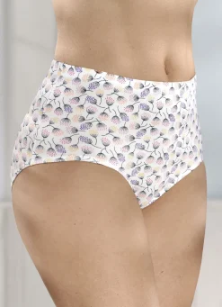 Damenwäsche|Wäsche>Viererpack Slips mit Gummizug im Bund ECRU-BUNT