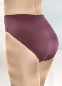 Wäsche|Damenwäsche>Viererpack Slips mit Gummizug im Bund 2X BURGUND, 2X JEANSBLAU