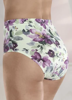 MONAMI Wäsche|Damenwäsche></noscript>Viererpack Slips mit Gummizug LINDGRÜN-BUNT