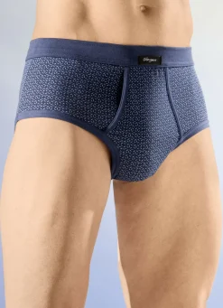 GLEYMOR Herrenwäsche|Wäsche>Viererpack Slips mit Softbund 2X MARINE-JEANSBLAU, 2X JEANSBLAU-MARINE