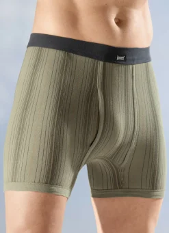 Wäsche|Herrenwäsche>Viererpack Unterhosen mit Softbund 2X OLIV-BUNT, 2X DUNKELGRAU-BUNT