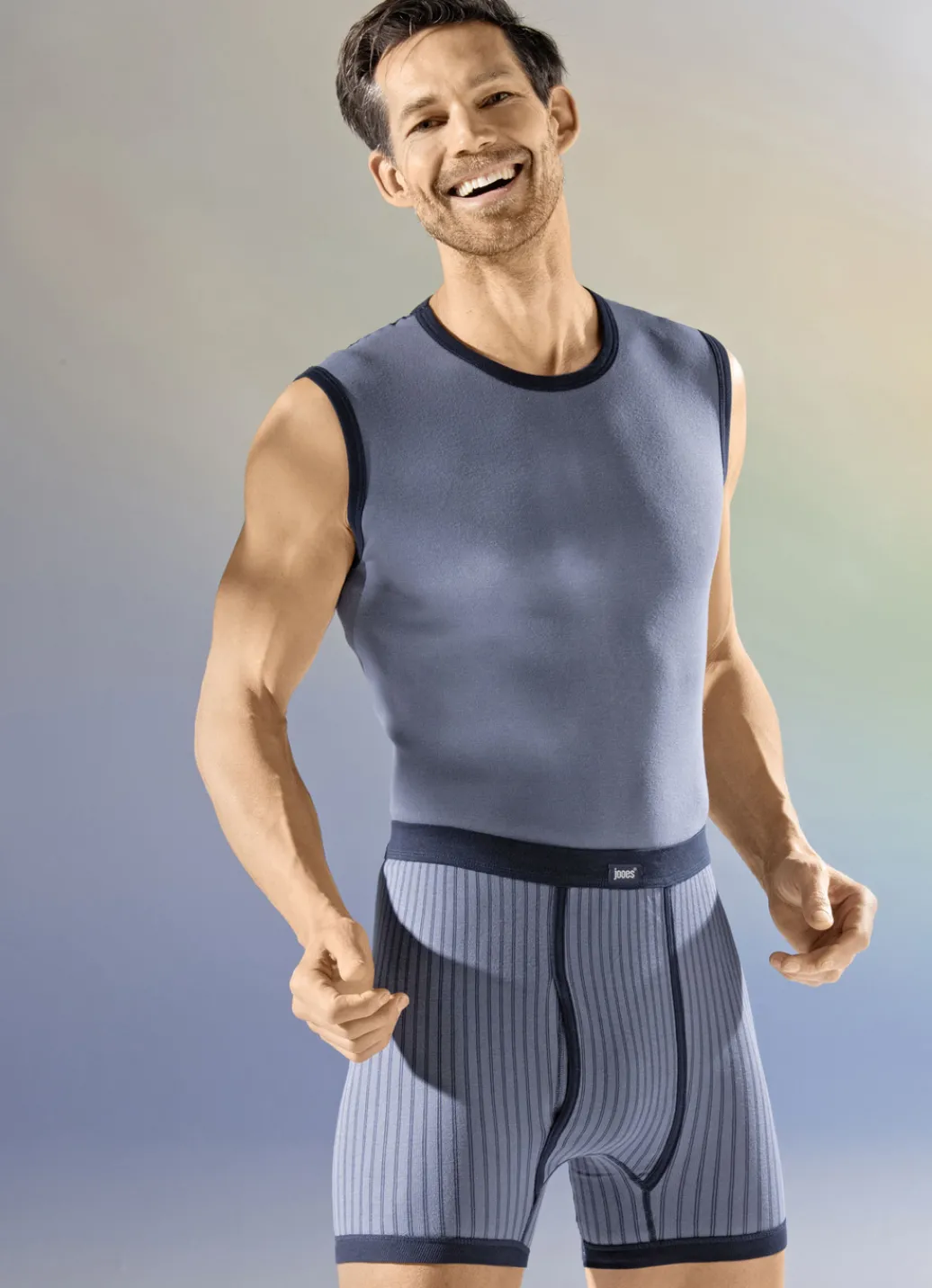 Wäsche|Herrenwäsche>Viererpack Unterhosen mit Softbund 2X INDIGO-MARINE, 2X MARINE-INDIGO