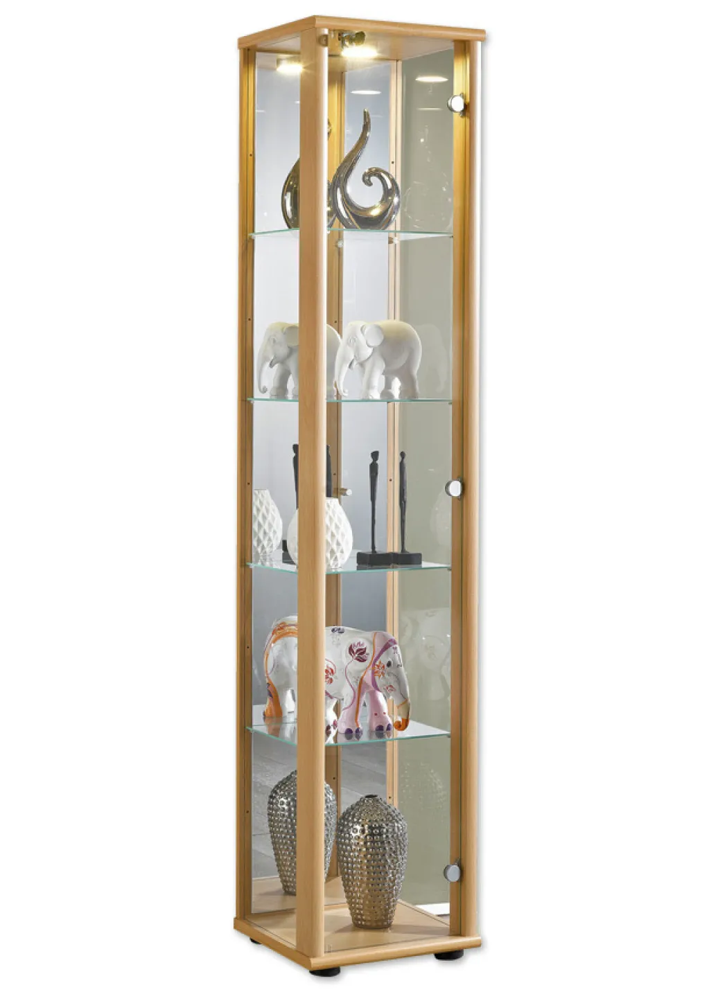 Möbel>Vitrine, 1-türig, mit LED-Beleuchtung