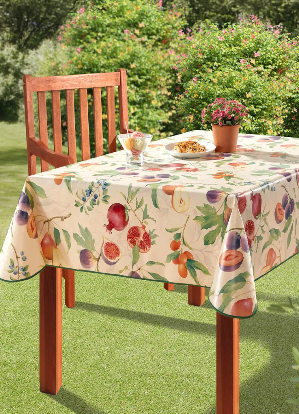 Gartentischdecken|Heimtextilien>Wachstuch-Tischdecke für innen und außen MULTICOLOR