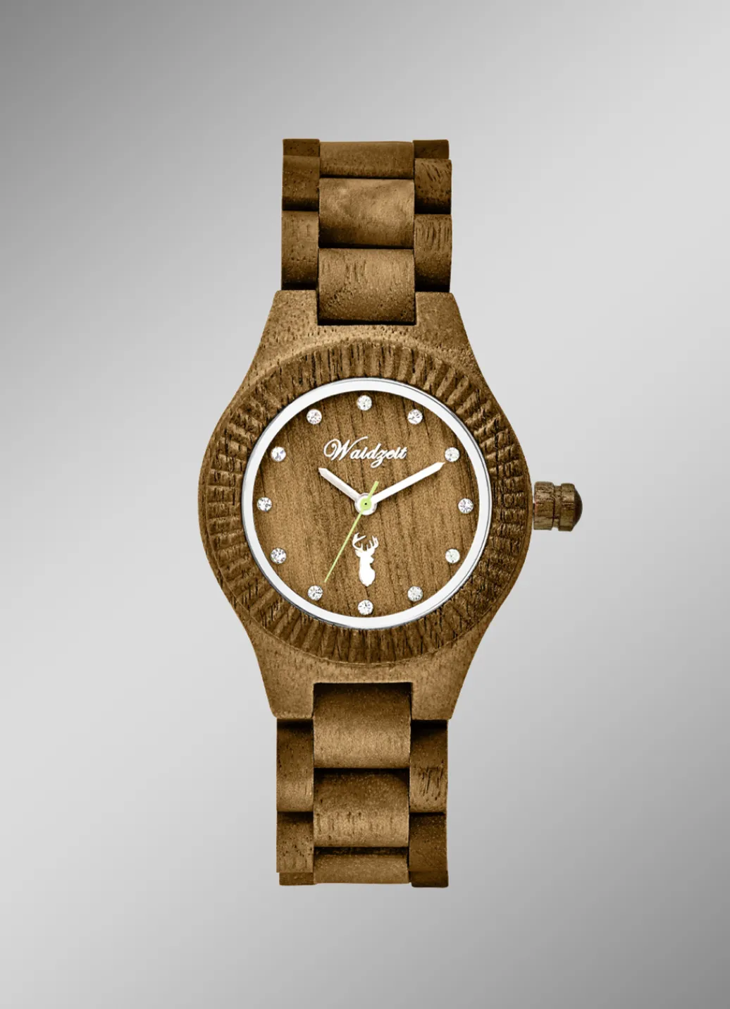 WAIDZEIT Damenuhren>-Damenuhr komplett aus Walnussholz