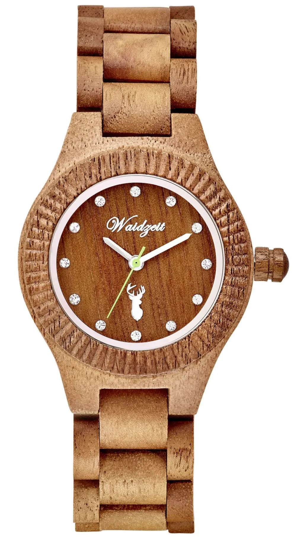 WAIDZEIT Damenuhren>-Damenuhr komplett aus Walnussholz