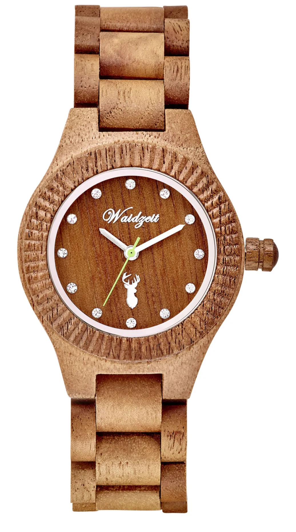 WAIDZEIT Damenuhren>-Damenuhr komplett aus Walnussholz