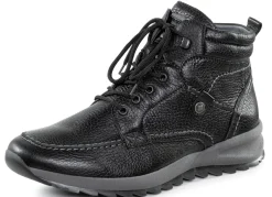 mydeer Herrenschuhe|Schuhe>Waldläufer Schnür-Boot aus Hirsch-Nappaleder SCHWARZ