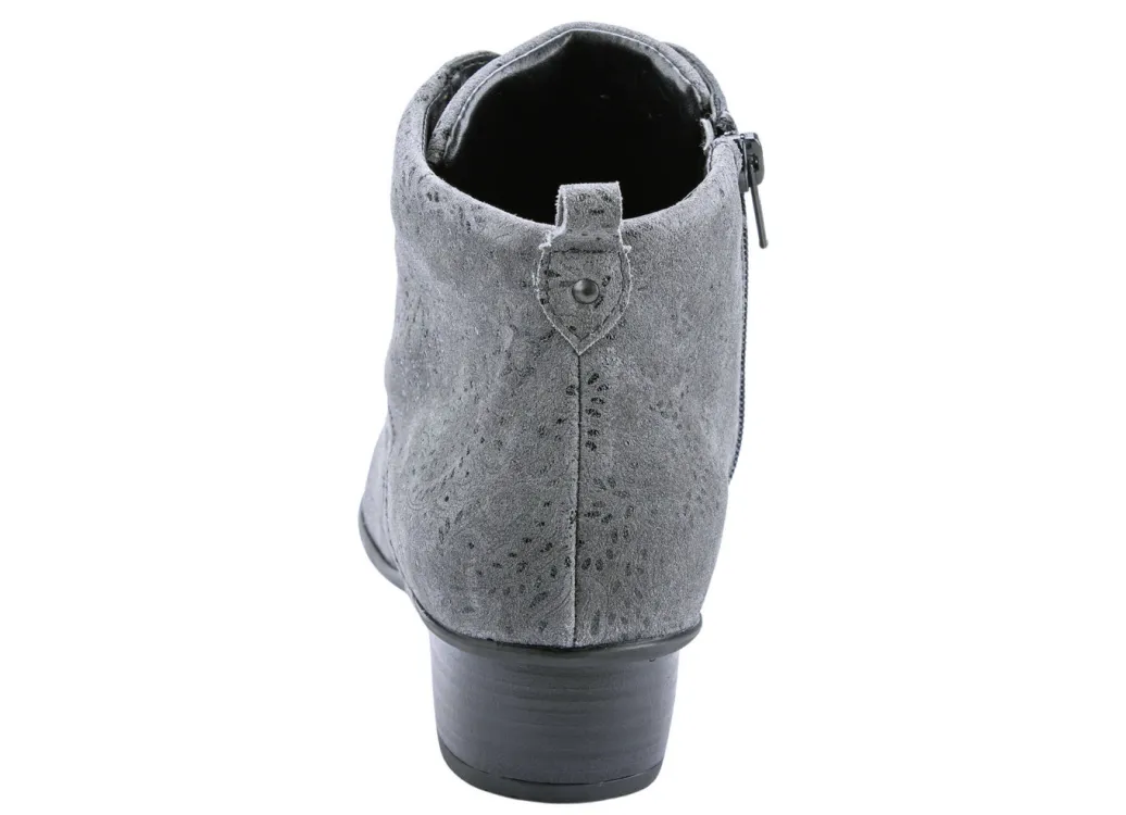 WALDLÄUFER Schuhe|Damenschuhe>Waldläufer Schnür-Stiefelette mit floraler Prägung