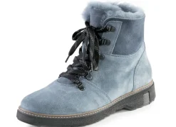 WALDLÄUFER Schuhe|Damenschuhe>Waldläufer Schnür-Stiefelette mit kuscheligem Kragen aus Lammfell