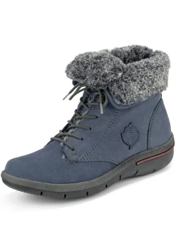 WALDLÄUFER Schuhe|Damenschuhe>Waldläufer Schnür-Stiefelette mit kuscheligem Webpelzkragen
