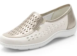 WALDLÄUFER Schuhe|Damenschuhe>Waldläufer Slipper mit Leder-Massagefußbett