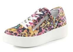 WALDLÄUFER Schuhe|Damenschuhe>Waldläufer Sneaker mit Streuglitzer und Leo-Druck