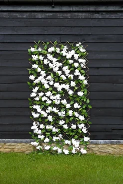 Gartendekoration>Wandgitter aus Blätter und Blüten