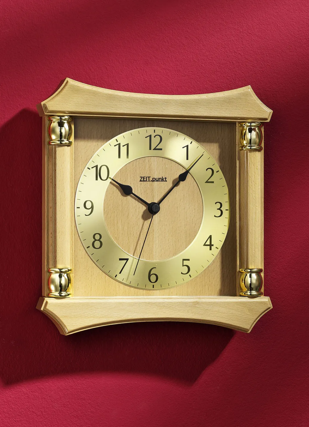 Dekoration>Wanduhr aus massivem Holz