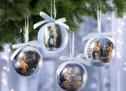 HUMMEL Christbaumschmuck>Weihnachtsbaumkugeln im 4er-Set BLAU