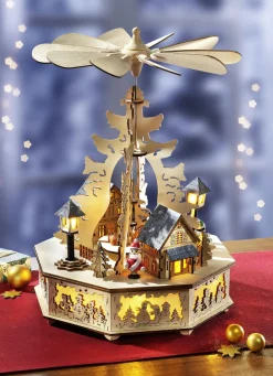 Weihnachtliche Dekorationen>Weihnachtspyramide NATUR