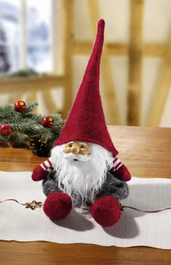 Weihnachtliche Dekorationen|Weihnachtliche Geschenkideen>Weihnachtswichtel ROT/GRAU