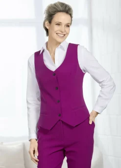 Blazer & Anzüge>Weste mit Knopfleiste FUCHSIA