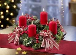 Weihnachtliche Dekorationen|Gestecke & Kränze>Wiederverwendbarer Adventskranz