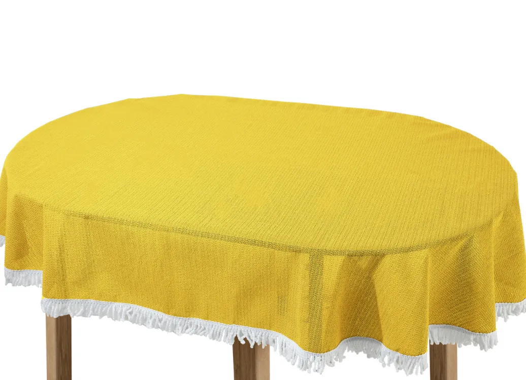 Gartentischdecken|Heimtextilien>Wind- und wetterfeste Gartentischdecke mit Fransenabschluss